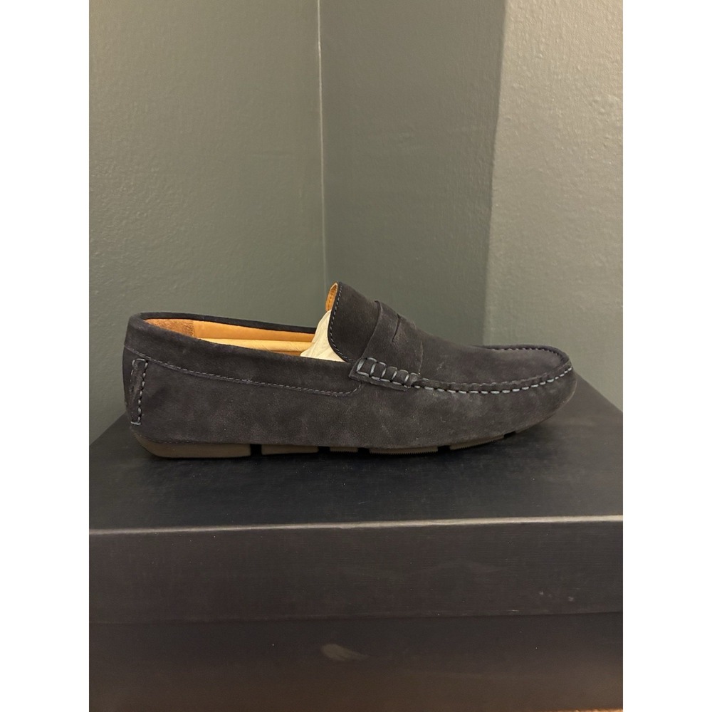 NIB Brooks Brothers Jefferson Suede Driving Shoes Loafers Navy Marine Men Sz 7